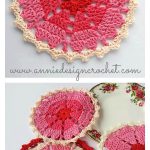 Vintage Heart Coaster Free Crochet Pattern