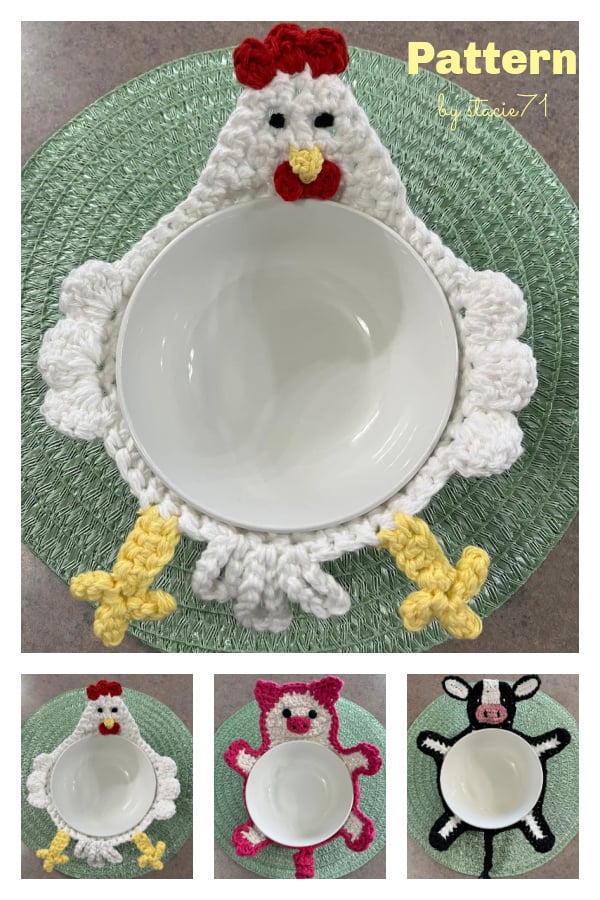 Animal Bowl Cozy Crochet Pattern