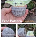 Baby Yoda and Bassinet Toy Free Knitting Pattern