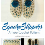 Beginner Square Slippers Free Crochet Pattern