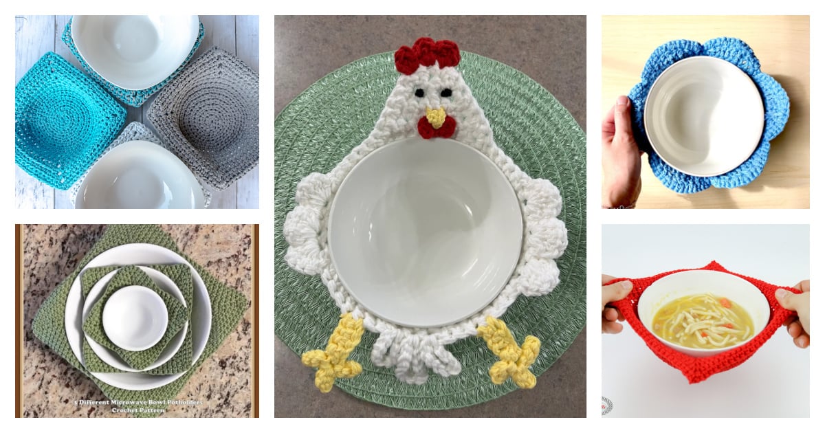 10+ Bowl Cozy Crochet Patterns Free and Paid