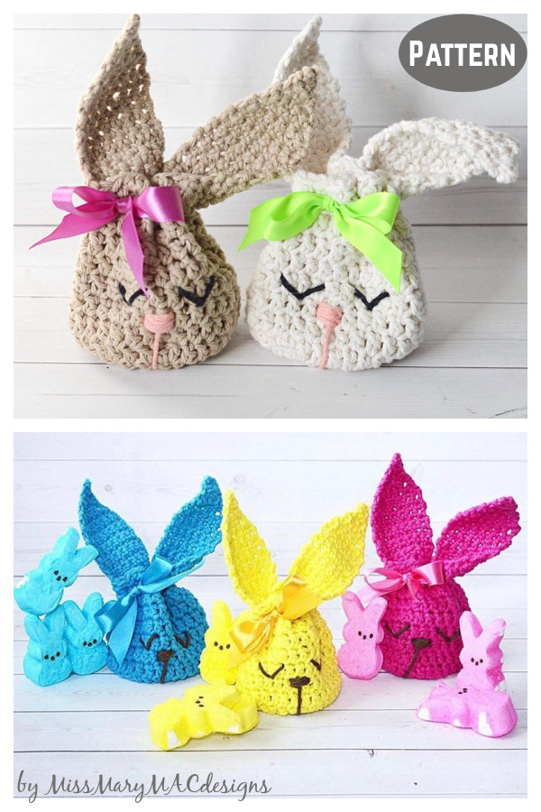 Bunny Treat Bag Crochet Pattern 