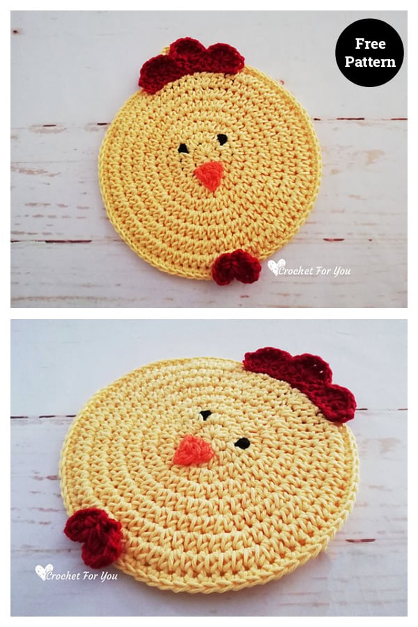 Chicken Potholder Free Crochet Pattern