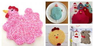 Chicken Potholder Free Crochet Pattern and Paid