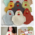 Chicken Trivet Potholder Crochet Pattern