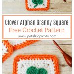 Clover Afghan Granny Square Free Crochet Pattern