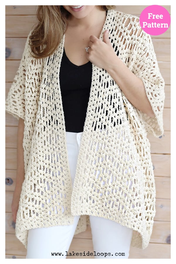 Esma Kimono Cape Free Crochet pattern