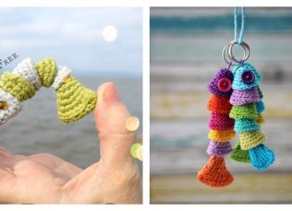 Fish keychain Free Crochet Pattern and Paid