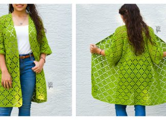 Lace Kimono Cardigan Free Crochet Pattern