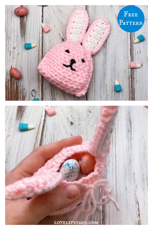 Mini Easter Bunny Gift Bag Free Crochet Pattern