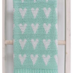 Modern Hearts Baby Blanket Free Crochet Pattern and Video Tutorial