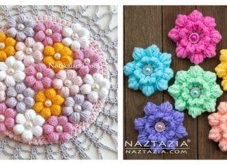 Puff Flower Free Crochet Pattern