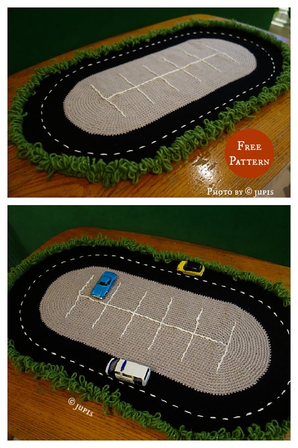 Race Track Rug Free Crochet Pattern 
