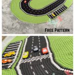 Racetrack Play Rug Free Crochet Pattern