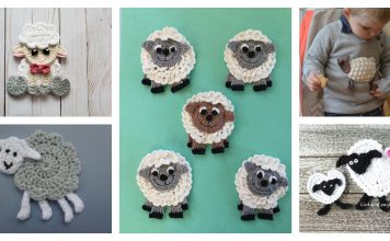 Sheep Applique Free Crochet Pattern and Paid
