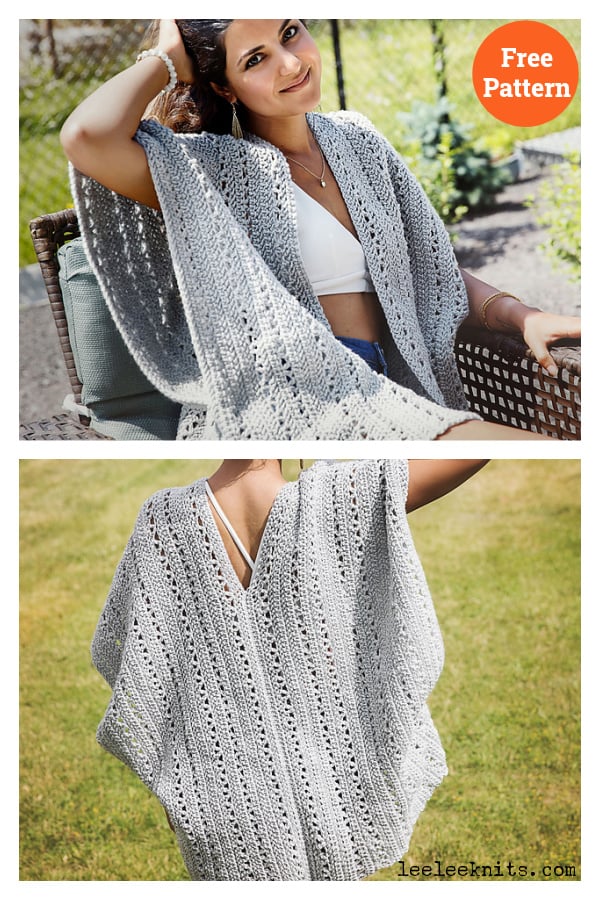 Summertime Kimono Wrap Free Crochet pattern