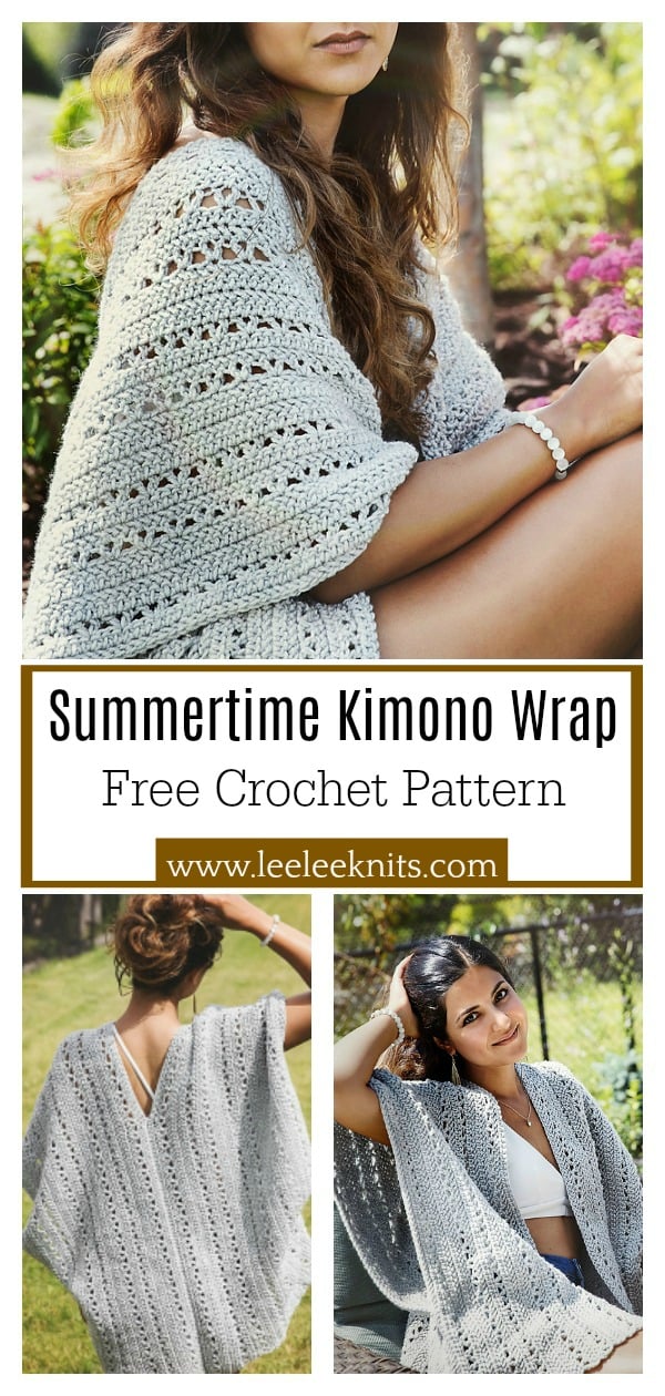 Summertime Kimono Wrap Free Crochet pattern
