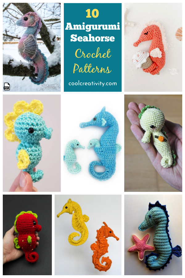 Amigurumi Seahorse Free Crochet Pattern and Paid 