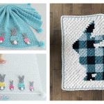 Bunny Blanket Free Crochet Pattern and Paid