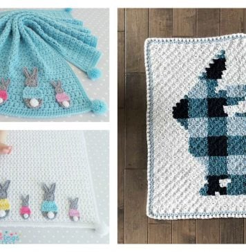 Bunny Blanket Free Crochet Pattern and Paid