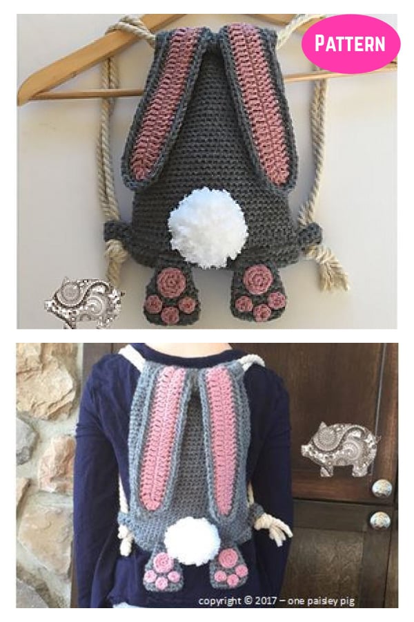 Bunny Butt Backpack Crochet Pattern 