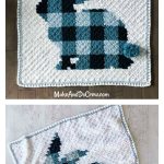 C2C Bunny Blanket Free Crochet pattern