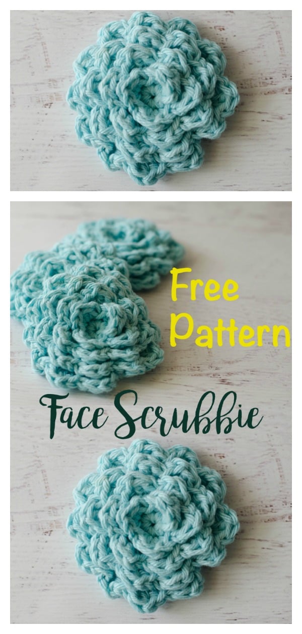 Flower Face Scrubbies Free Crochet Pattern