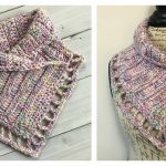 Lace Edging Cowl and Neck Warmer Free Crochet Pattern