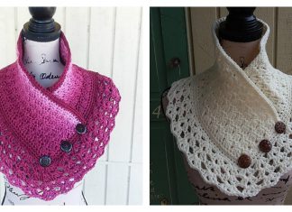 Lace Edging Cowl and Neck Warmer Free Crochet Pattern