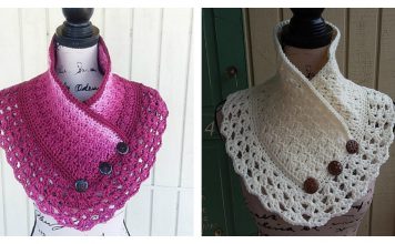 Lace Edging Cowl and Neck Warmer Free Crochet Pattern