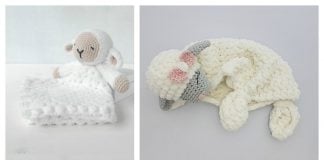 Little Lamb Baby Lovey Free Crochet Pattern and Paid