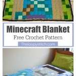 Minecraft Blanket Free Crochet Pattern
