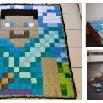 Minecraft Blanket Free Crochet Pattern