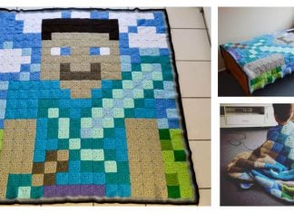 Minecraft Blanket Free Crochet Pattern