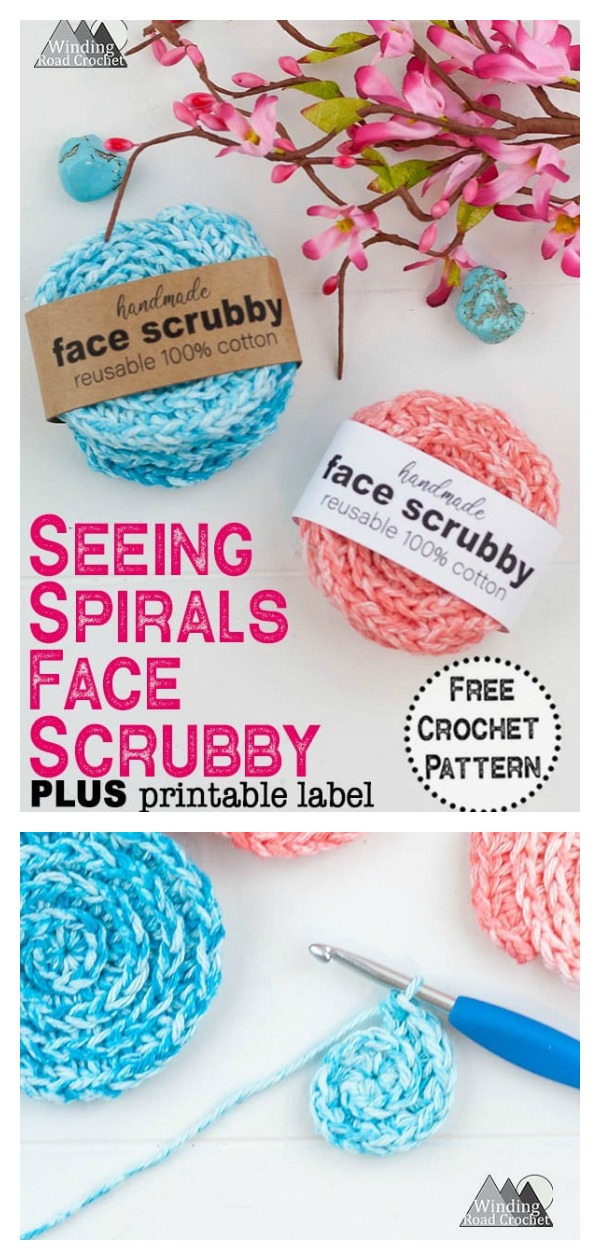 Spirals Face Scrubbies Free Crochet Pattern