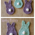 Spring Bunny Applique Free Crochet Pattern