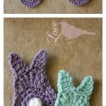 Spring Bunny Applique Free Crochet Pattern