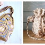 10 Drawstring Bucket Bag Crochet Patterns