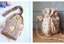 10 Drawstring Bucket Bag Crochet Patterns