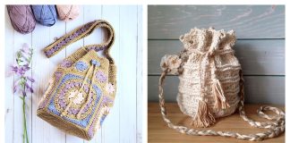 10 Drawstring Bucket Bag Crochet Patterns