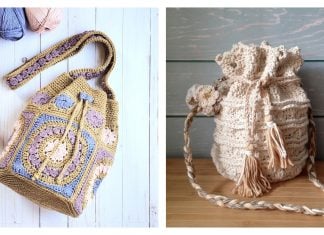 10 Drawstring Bucket Bag Crochet Patterns