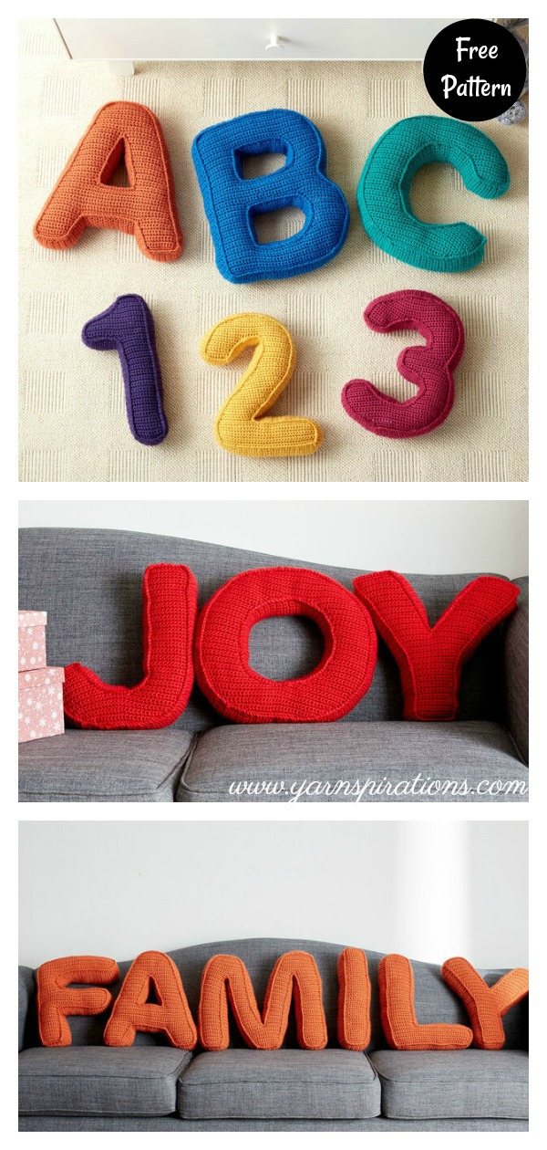 letter pillow patterns