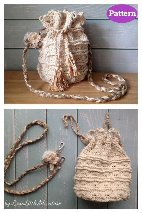 Boho Summer Bucket Bag Crochet Pattern