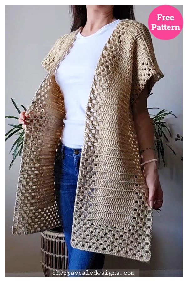 Cloud Comfort Ruana Free Crochet Pattern