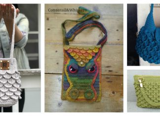 Crocodile Stitch Bag Free Crochet Pattern and Paid