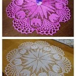 Doily with Tulips Free Crochet Pattern