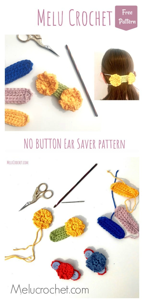 Face Mask Ear Savers Free Crochet Pattern 