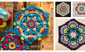 Flower Mandala Hexagon Free Crochet Pattern