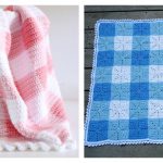 Gingham Blanket Free Crochet Pattern