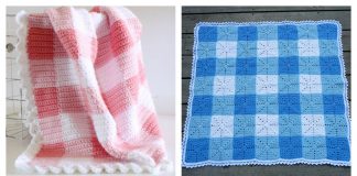 Gingham Blanket Free Crochet Pattern